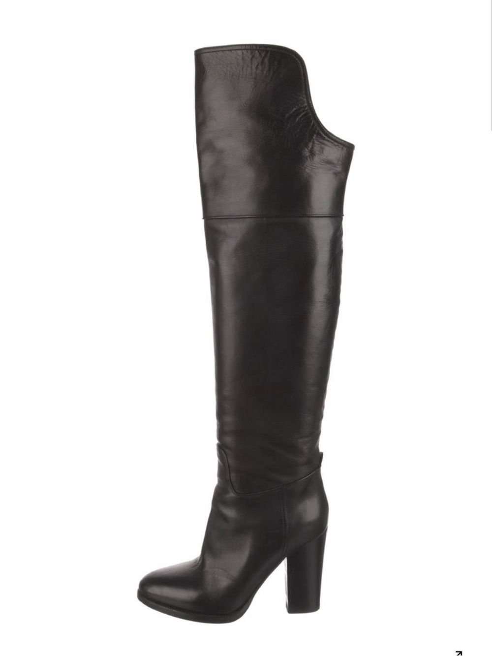 Ralph Lauren collection Black Leather Over-The-Knee High-Heel Boot 6